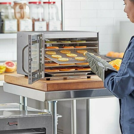 AVANTCO 6 Tray Stainless Steel Food Dehydrator with Glass Door - 120V 450W 177LT06A